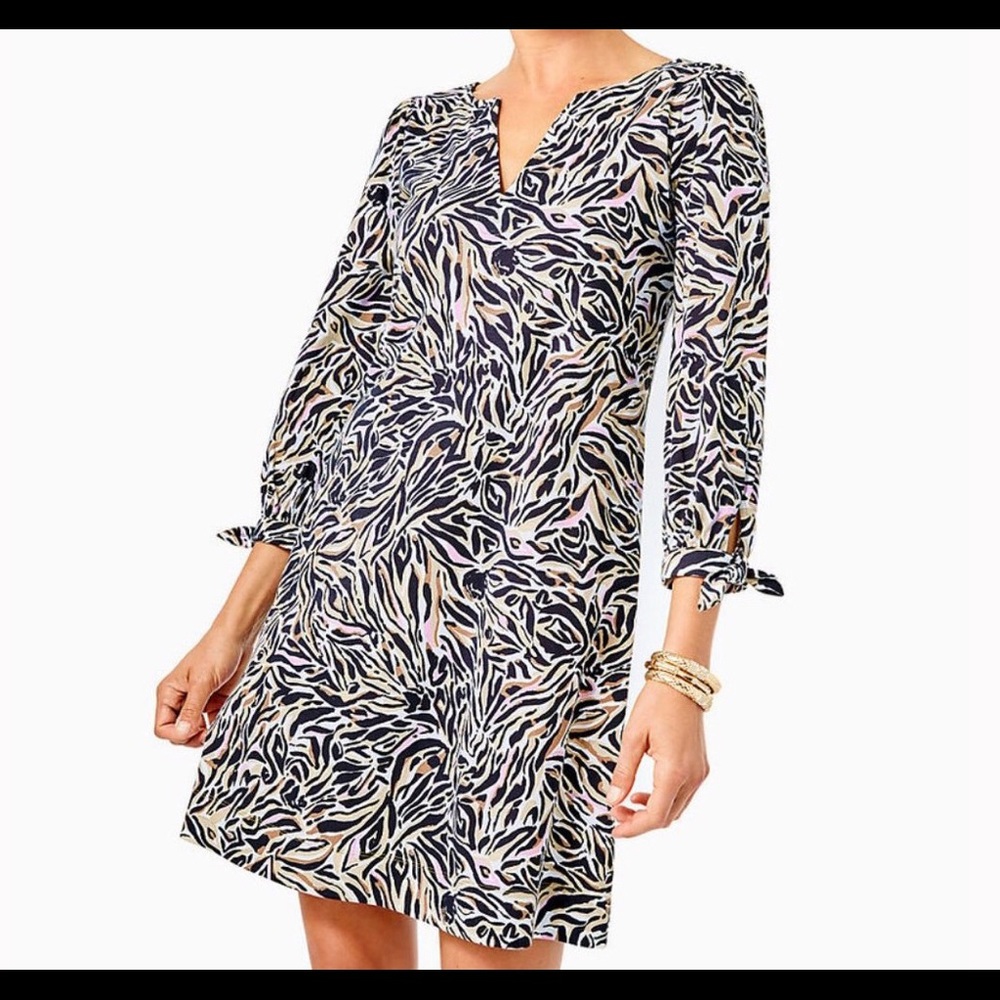Lilly Pulitzer cath dress. Size L in “ can you zee me” print